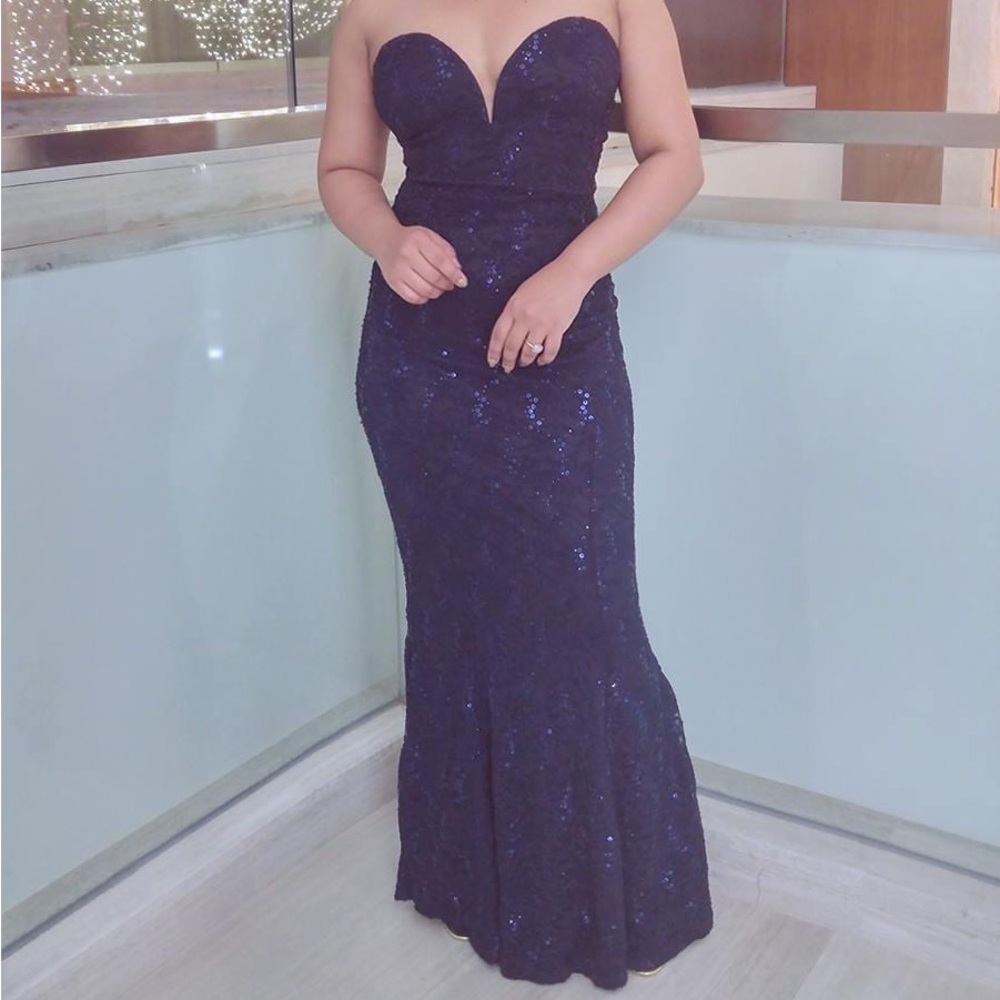 BaileyBlue strapless sequins evening gown- Size 5 - Picture 6 of 6